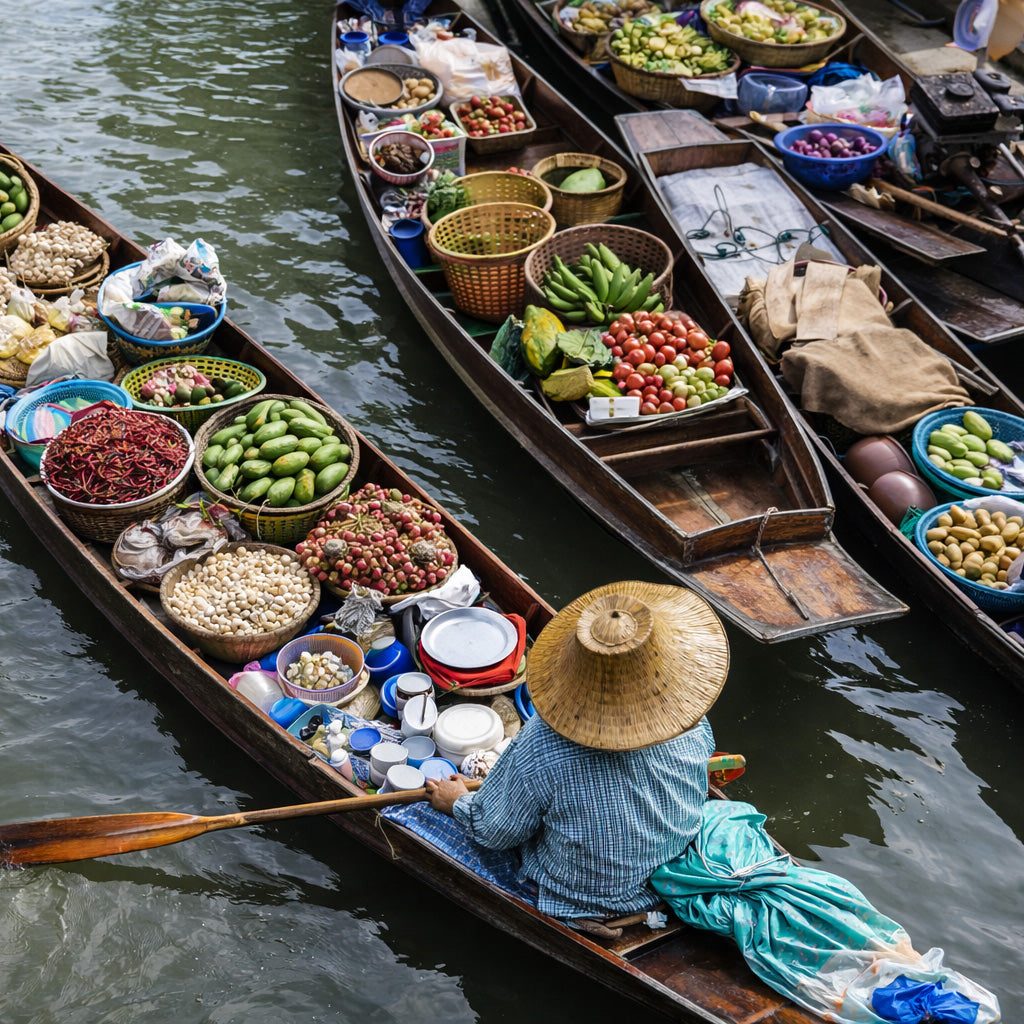 Floating market boat