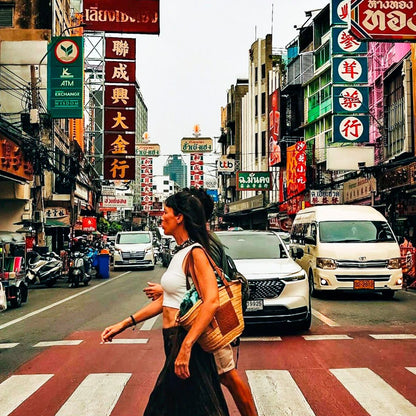 Bangkok Chinatown crosswalk