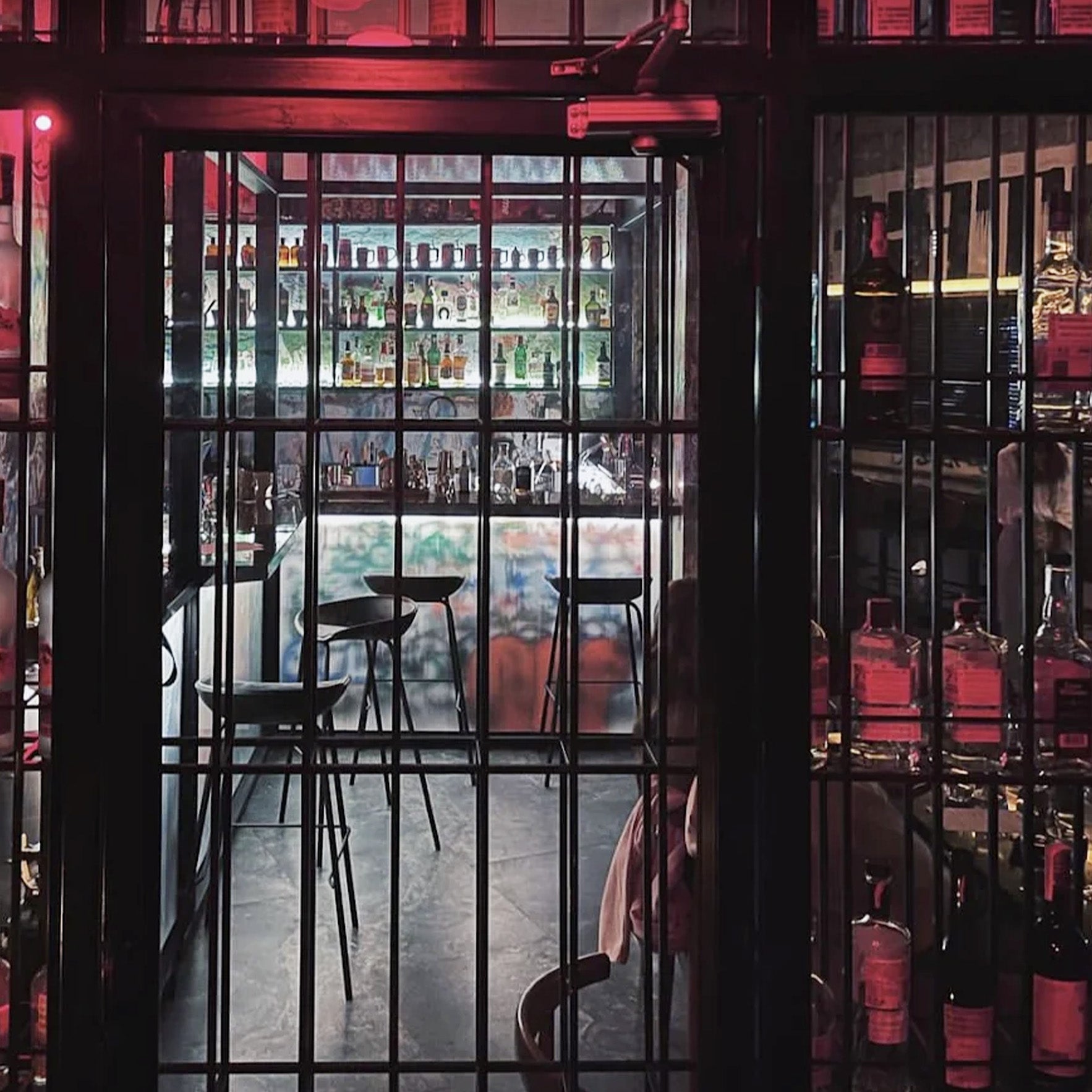 Hidden speakeasy bar entrance with vintage decor in Bangkok on TukMe tuk tuk nightlife tour