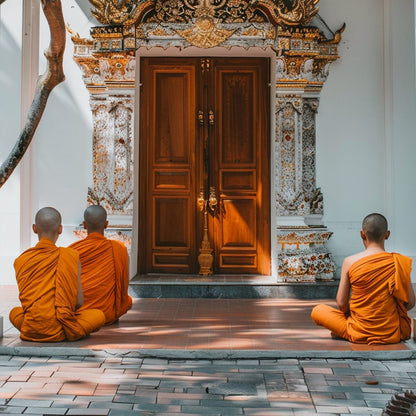 Bangkok temple monks meditation