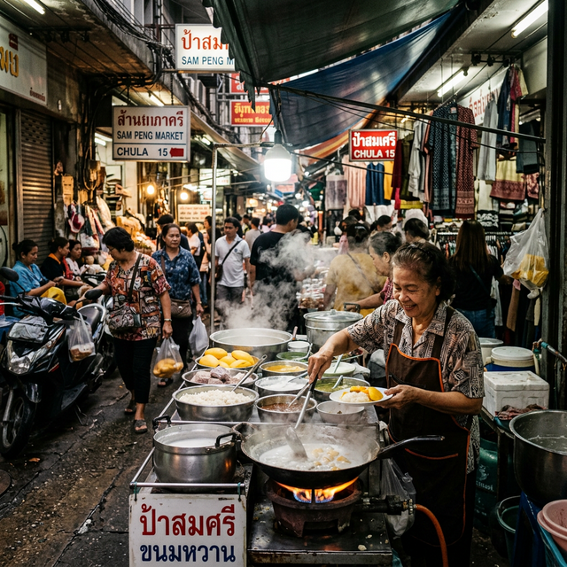 Sampeng Market and Chulalongkorn Street Food